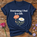 Everything I Feel Is a Gift — Wildflower Botanical Empath in Navy