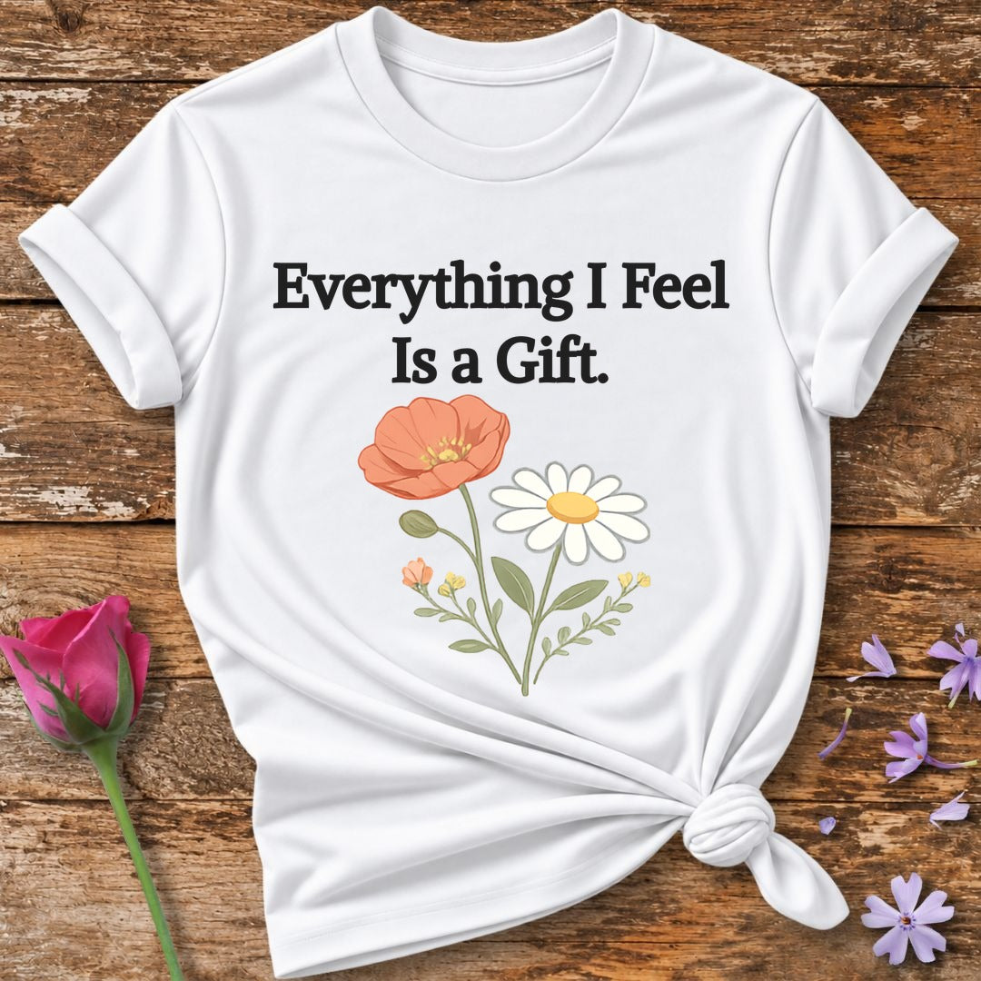 Everything I Feel Is a Gift — Wildflower Botanical Empath in White