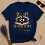 Feral & Illiterate — Washed Out Raccoon Vintage T-Shirt for Women in Navy