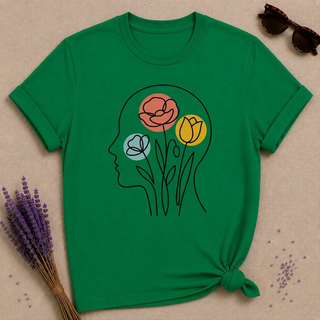 Flowers in Mind — Floral Mental Clarity T-Shirt