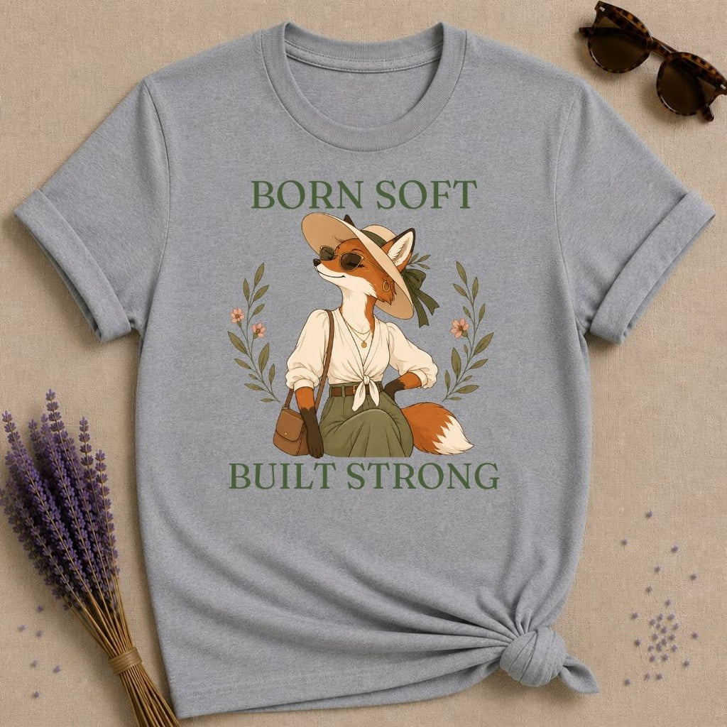 Fox Born Soft Built Strong T-Shirt - Sport Grey