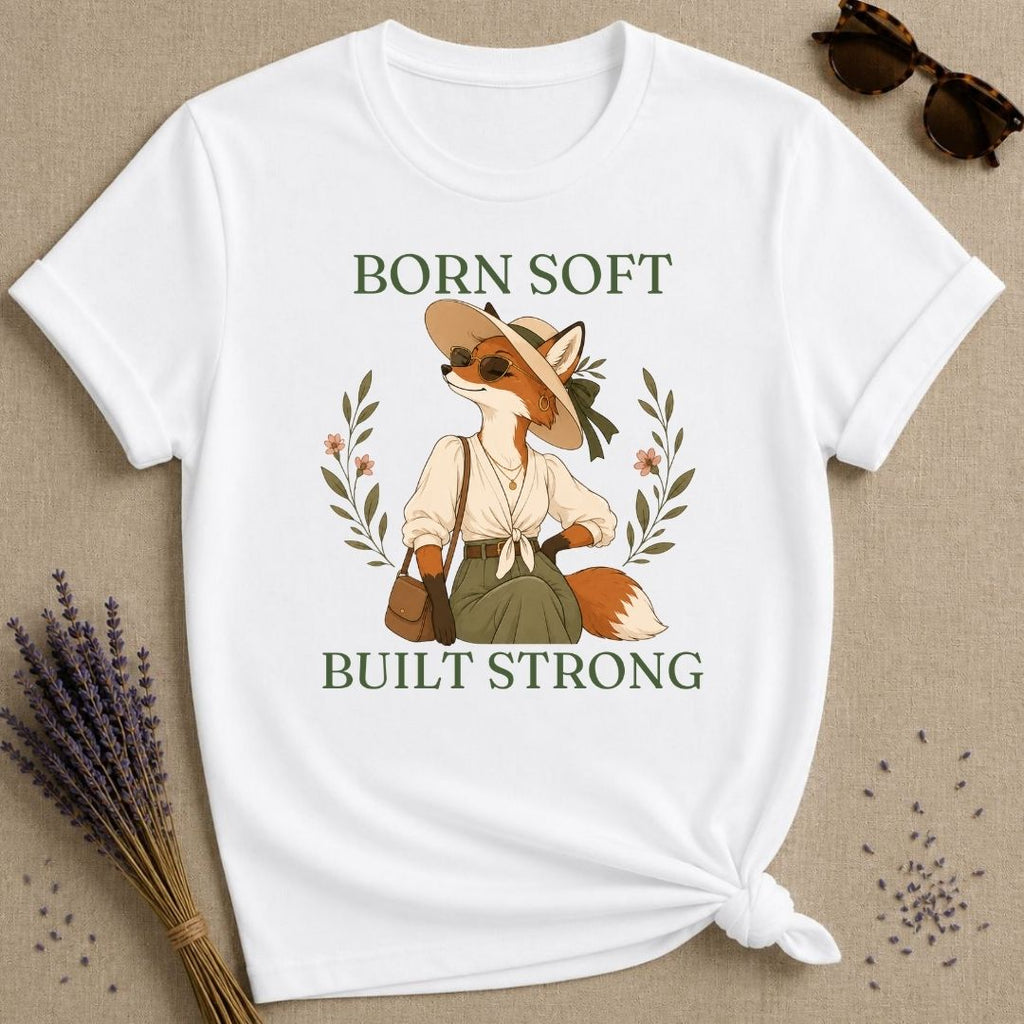 Fox Born Soft Built Strong T-Shirt - White