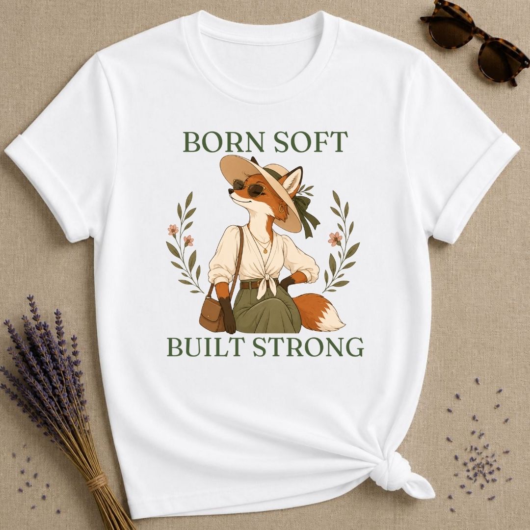 Fox Born Soft Built Strong T-Shirt - White