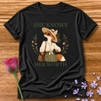 Fox — She Knows Her Worth Vintage Aesthetic Animal in Black
