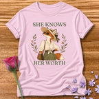 Fox — She Knows Her Worth Vintage Aesthetic Animal in Light Pink