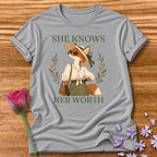 Fox — She Knows Her Worth Vintage Aesthetic Animal in Sport Grey