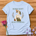 Goose — Born Soft Built Strong Vintage Aesthetic Animal in Light Blue