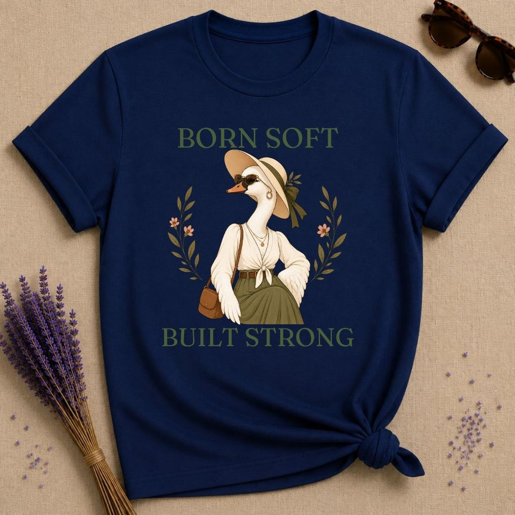 Goose Born Soft Built Strong T-Shirt - Navy
