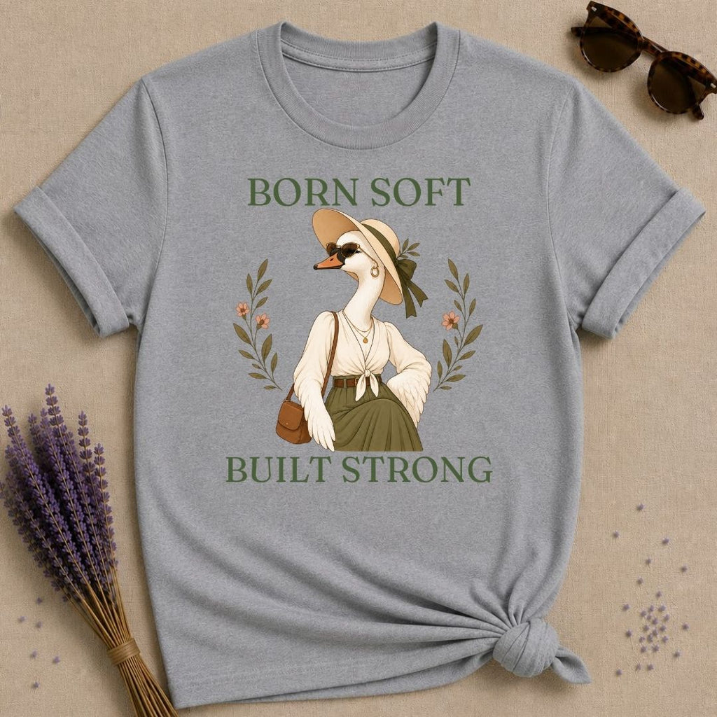 Goose Born Soft Built Strong T-Shirt - Sport Grey