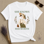 Goose She Knows Her Worth T-Shirt - White