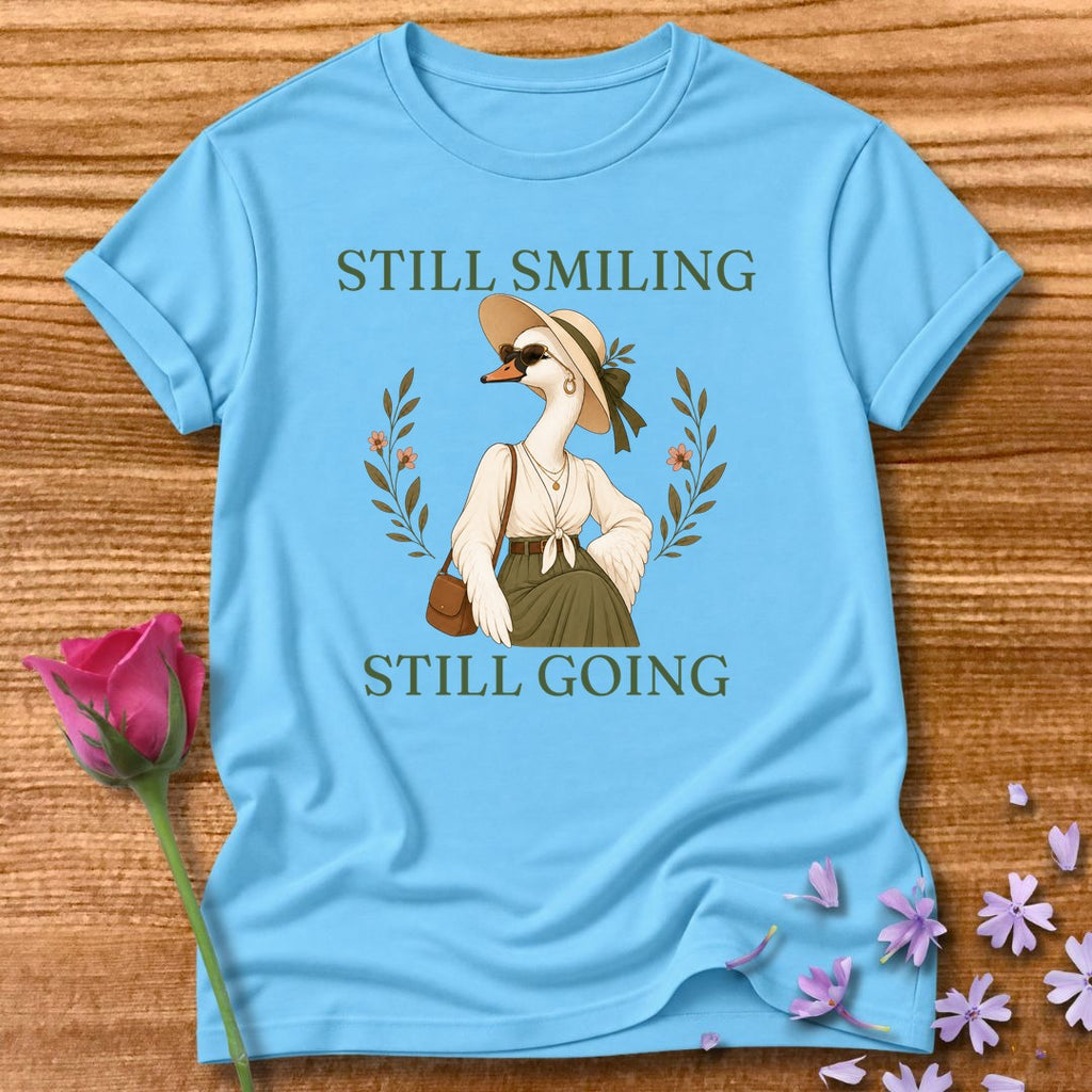 Goose — Still Smiling Still Going Vintage Aesthetic Animal in Sky