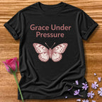 Grace Under Pressure — Vintage Moth Botanical in Black