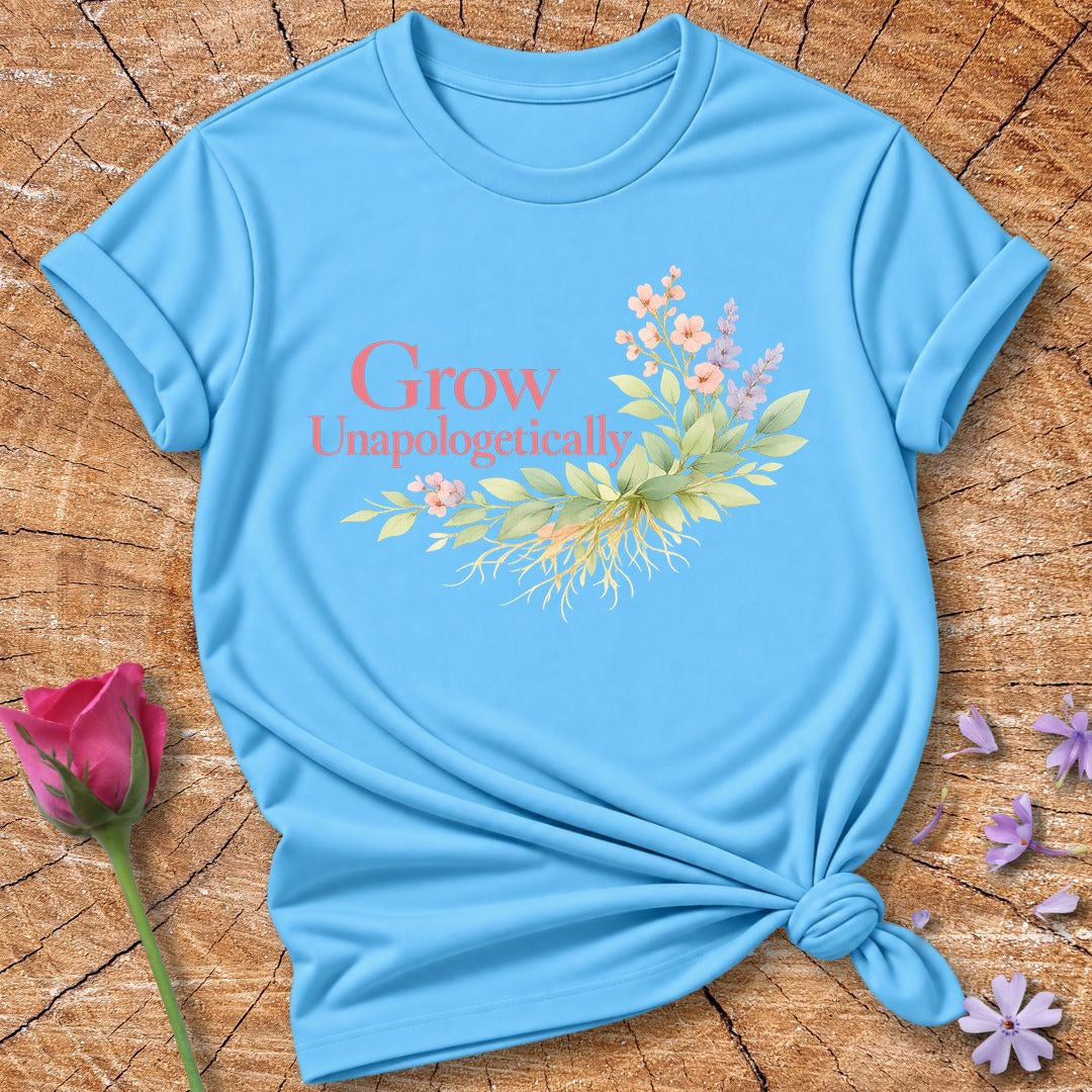 Grow Unapologetically — Watercolor Botanical Empowerment in Sky