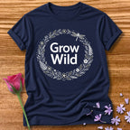Grow Wild — Botanical Dragonfly Wreath in Navy