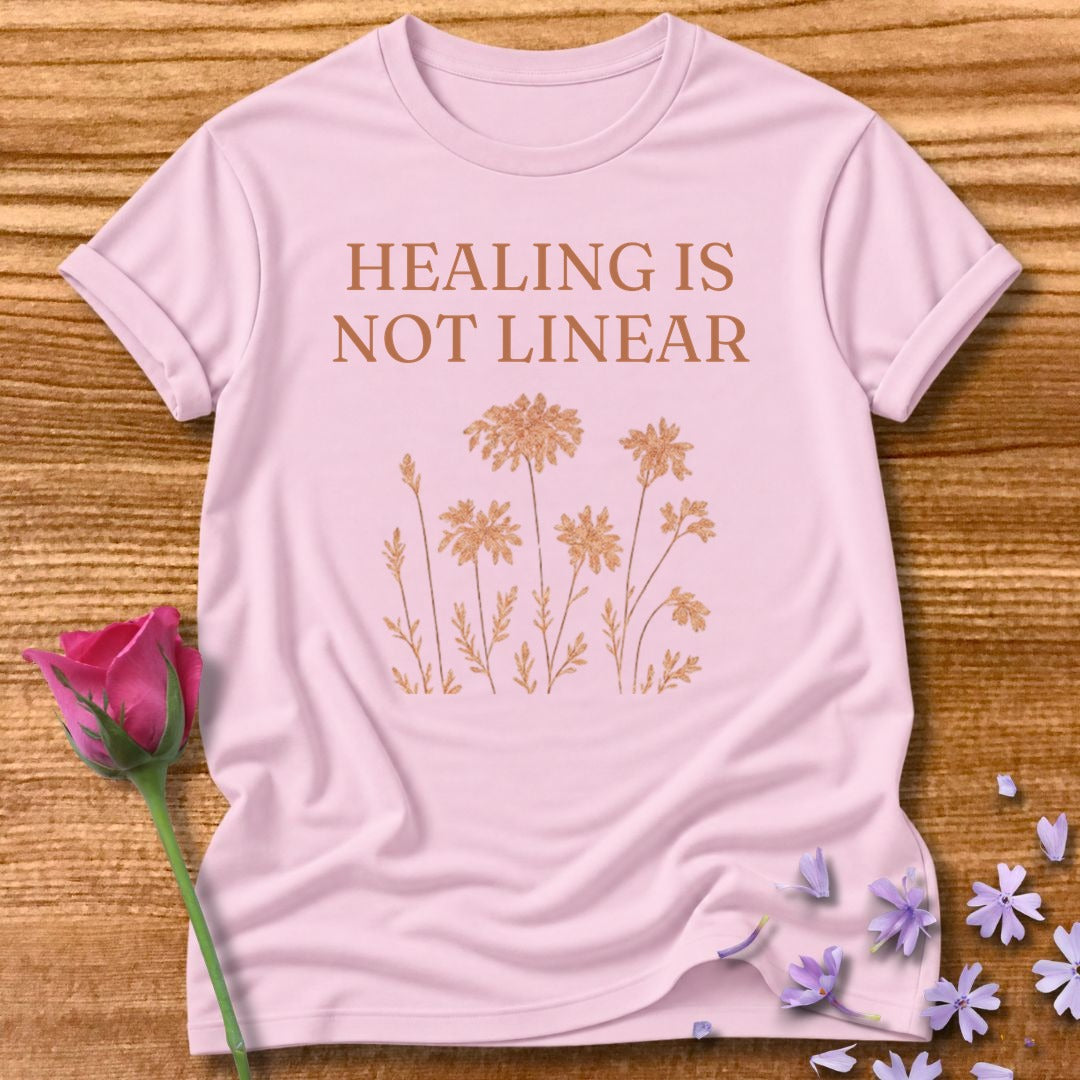 Healing Is Not Linear — Wildflower Mental Health in Light Pink