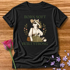 Husky — Born Soft Built Strong Vintage Aesthetic Animal in Black