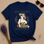 Husky She Knows Her Worth T-Shirt - Navy