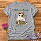 Husky — Still Smiling Still Going Vintage Aesthetic Animal in Sport Grey