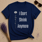 I Don't Shrink Anymore — Wildflower Botanical T-Shirt for Women in Navy