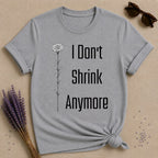I Don't Shrink Anymore — Wildflower Botanical T-Shirt for Women in Sport Grey