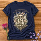 I Grew Through What Tried to Bury Me — Mushroom Botanical in Navy