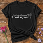 I Used to Shrink My Shine I Don't Anymore — Black Hummingbird T-Shirt for Women in Black