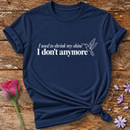 I Used to Shrink My Shine I Don't Anymore — Black Hummingbird T-Shirt for Women in Navy