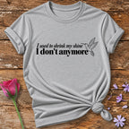 I Used to Shrink My Shine I Don't Anymore — Black Hummingbird T-Shirt for Women in Sport Grey