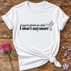 I Used to Shrink My Shine I Don't Anymore — Black Hummingbird T-Shirt for Women in White