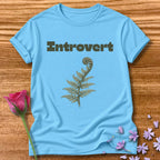 Introvert — Fern Botanical Graphic Tee for Women in Sky