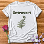 Introvert — Fern Botanical Graphic Tee for Women in White