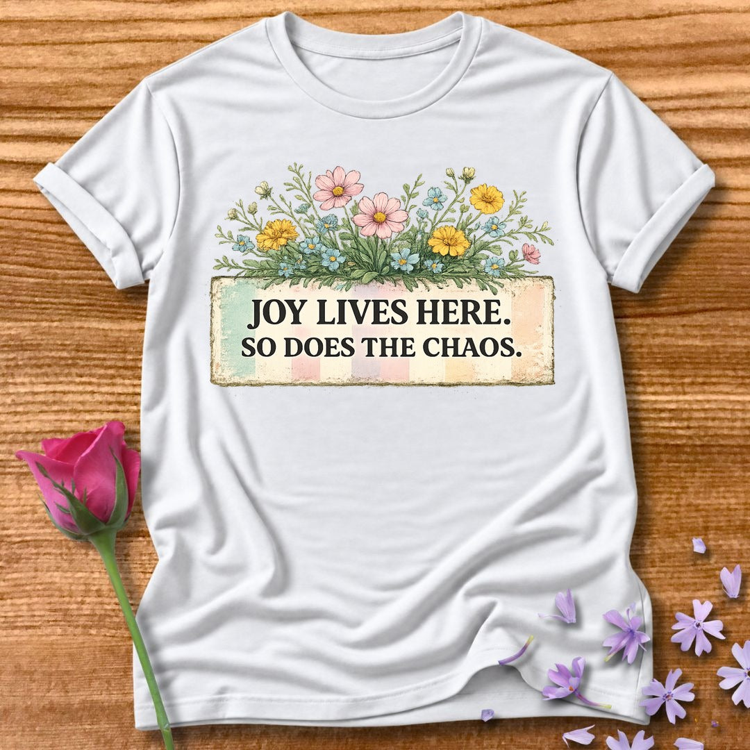 Joy Lives Here. So Does the Chaos. — Wildflower Bouquet in White