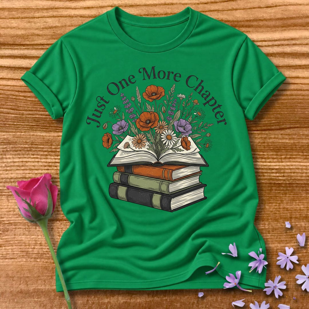 Just One More Chapter — Book Lover Floral in Kelly Green