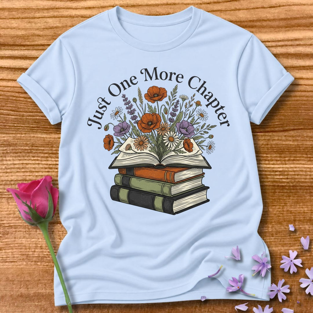 Just One More Chapter — Book Lover Floral in Light Blue
