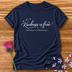 Kindness Is Free — Sprinkle It Everywhere Script Typography in Navy