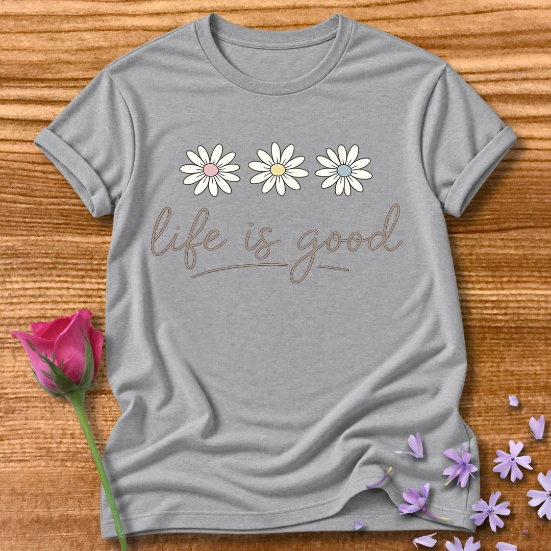 Life Is Good — Daisy Trio Script Typography in Sport Grey