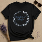Made for Magic — Celestial Dragonfly Wreath T-Shirt for Women in Black