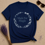 Made for Magic — Celestial Dragonfly Wreath T-Shirt for Women in Navy