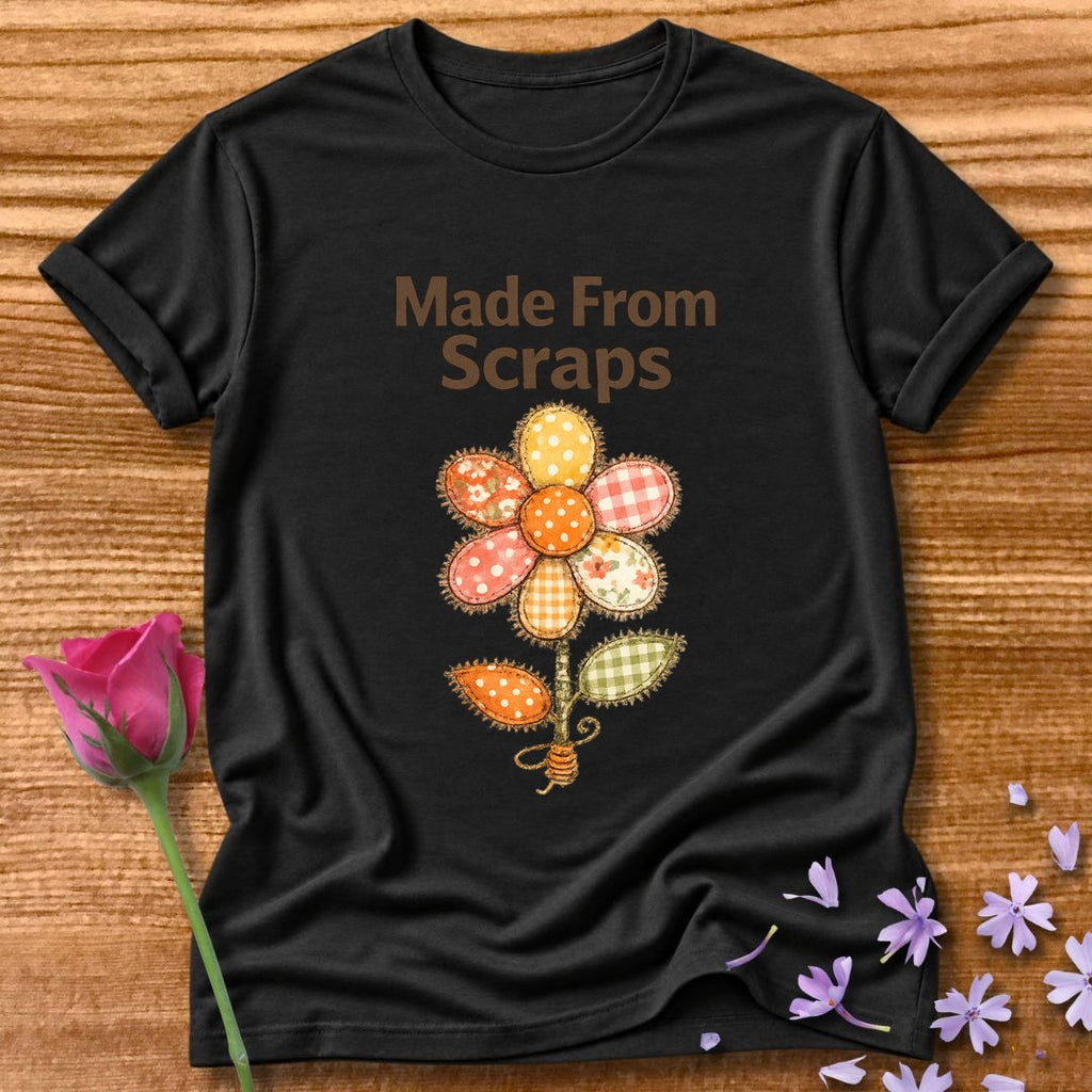 Made From Scraps — Patchwork Daisy Botanical in Black