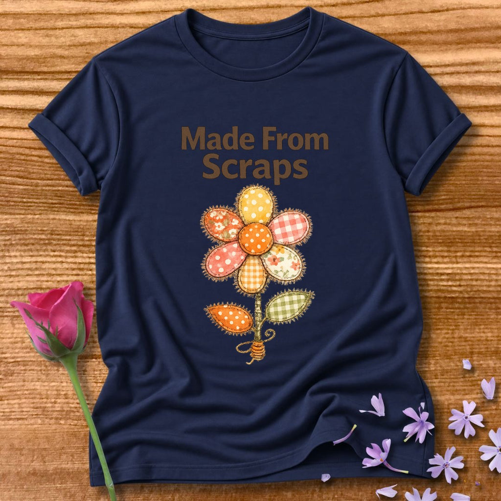 Made From Scraps — Patchwork Daisy Botanical in Navy