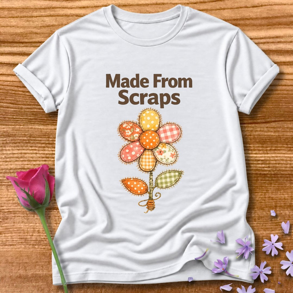 Made From Scraps — Patchwork Daisy Botanical in White
