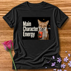 Main Character Energy — Photorealistic Fox Graphic in Black