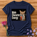 Main Character Energy — Photorealistic Fox Graphic in Navy