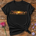 Sunset Wildflower T-Shirt in Black