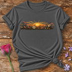 Sunset Wildflower T-Shirt in Charcoal