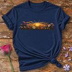 Sunset Wildflower T-Shirt in Navy