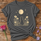 Moonlit Cat T-Shirt in Charcoal