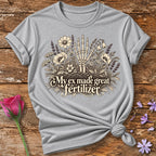 My Ex Made Great Fertilizer — Skeletal Hand Wildflower T-Shirt for Women in Sport Grey