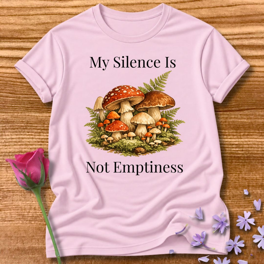 My Silence Is Not Emptiness — Mushroom Forest Botanical in Light Pink
