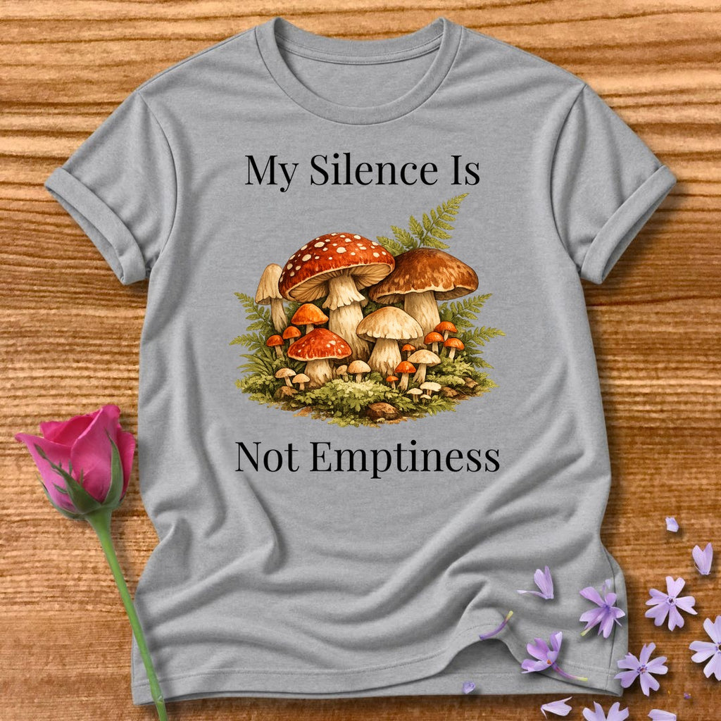 My Silence Is Not Emptiness — Mushroom Forest Botanical in Sport Grey